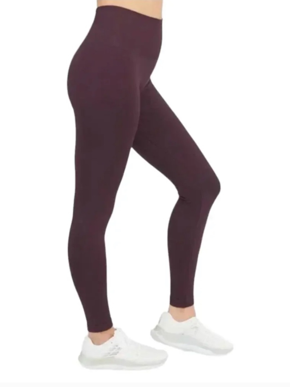 GUC!🍷 SPANX Look At Me Now Seamless Leggings, Wine, Size M